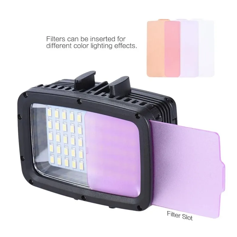  Diving 3 Light Modes Fill Light For Gopro Sports Camera Waterproof LED Light 40 Meter Dive Light Ph