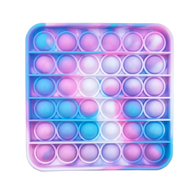 Fidget Reliver Stress Toys Rainbow Push Bubble Antistress Toys Sensory Toy To Relieve Autism Free Shipping PL-314