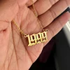 Birth Year Necklace Gold Old English Number Necklaces Year 1991 1992 1993 1994 1995 1996 1997 1999 Collar Mujer Birthday Gift ► Photo 1/6