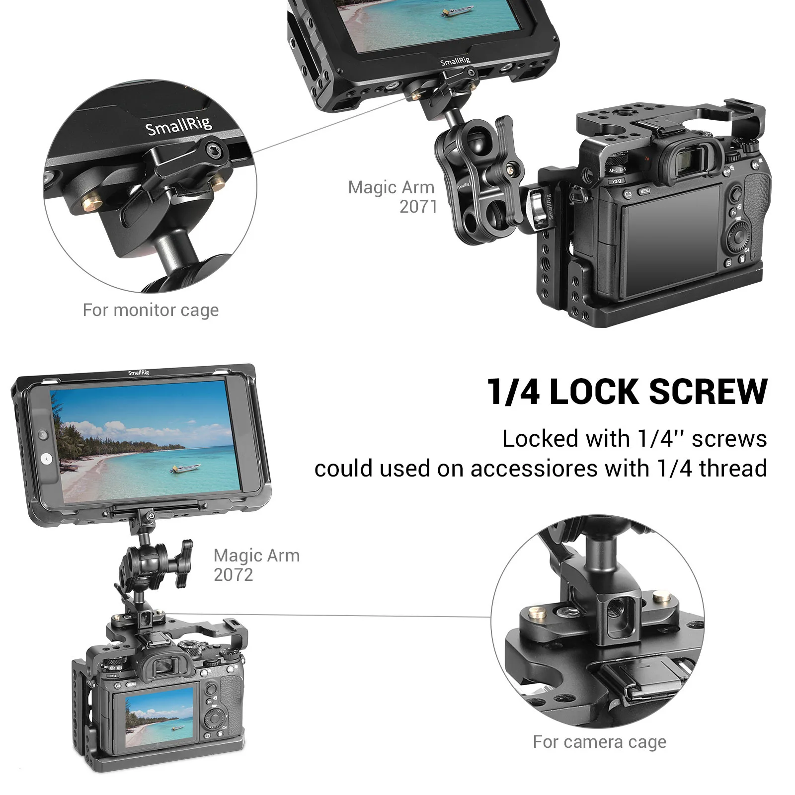 SmallRig Mini NATO Rail Camera Quick Release - Compact 6mm Thick, 48mm Length