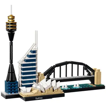 

Mini City Architecture Skyline Block Set 3D Sydney London Chicago lepinblock Building Brick Toy For Kids