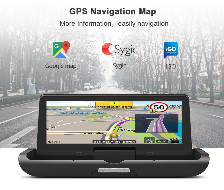 Android 5,1 7,8" ips экран Автомобильный gps навигатор 4G wifi ADAS FHD 1080P Запись двойной объектив Автомобильный видеорегистратор
