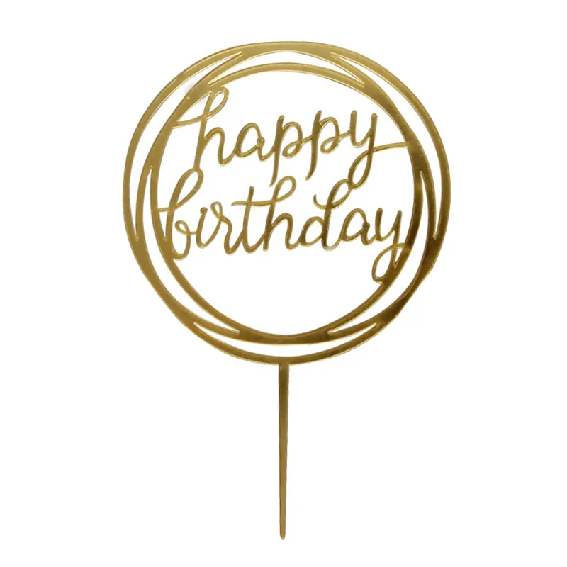 1pc Cake Topper Розовый фламинго торт Топпер шар флажки для торта День рождения Дети сувениры декорирование тортов капкейк Топпер для свадебного десертного стола Декор - Цвет: 1pc Cake Topper