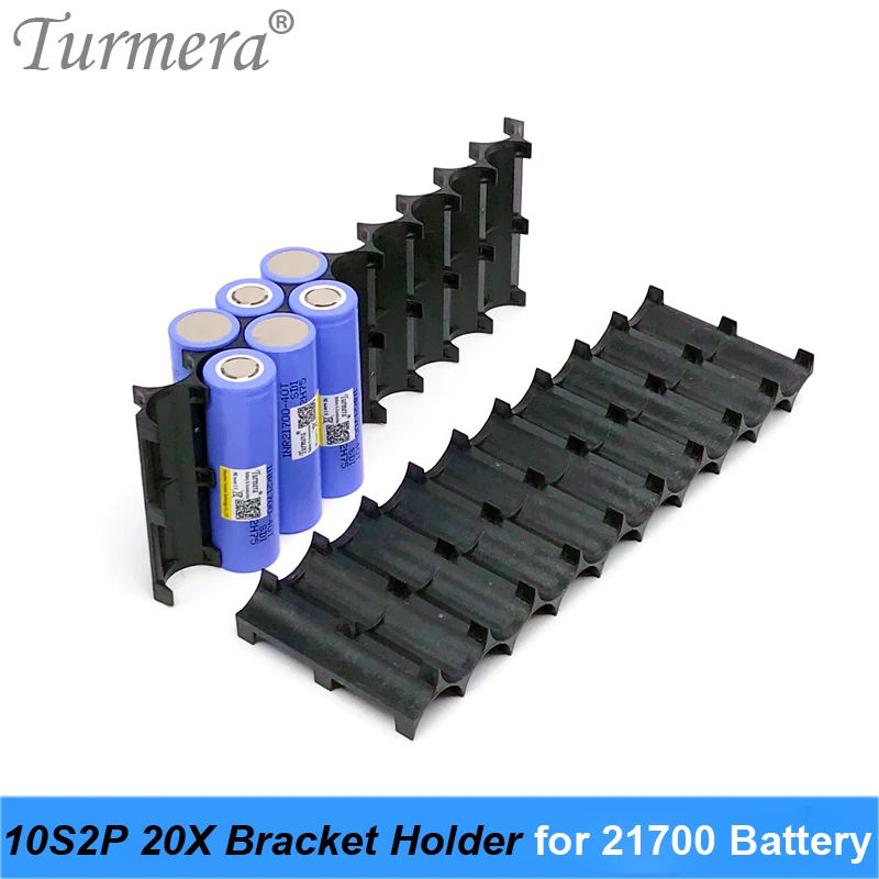 

Turmera 10Piece 10S2P 20X 21700 Battery Bracket 21700 Holder Spacer Assemble for 36V 48V Electric Bike or Escooter Batteries Use