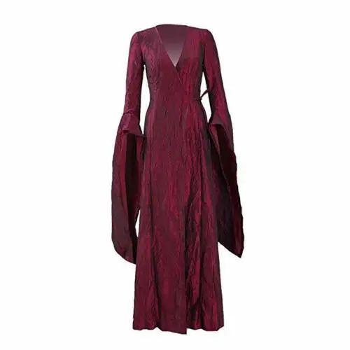 Cosdaddy Melisandre карнавальный костюм женский для праздника Хэллоуин вечерние красное платье плащ полный комплект