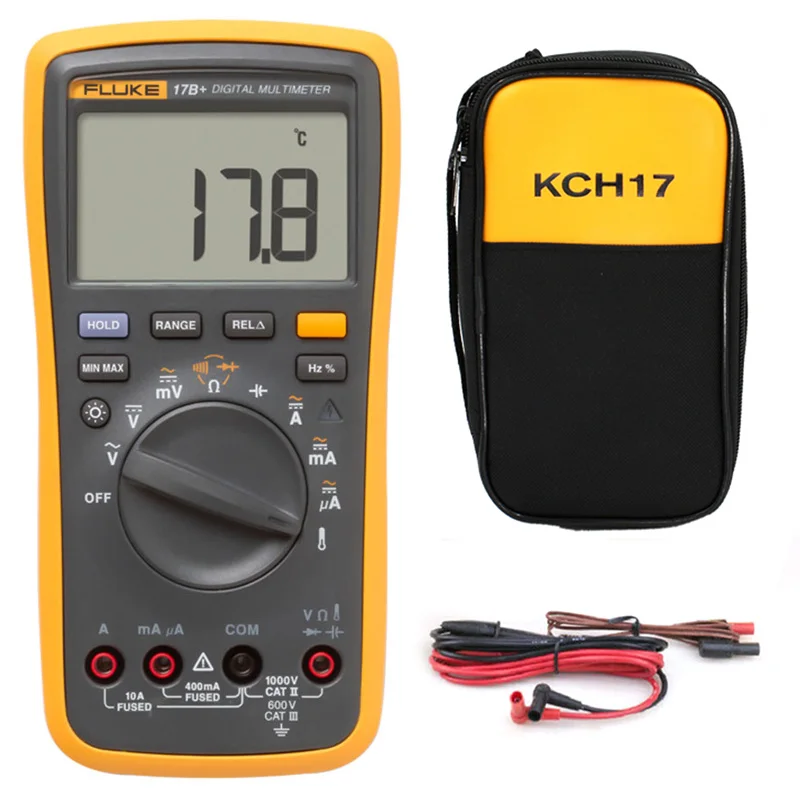 Fluke 17b + High Precision Digital Multimeter 4000 Ac / Dc Current And ...