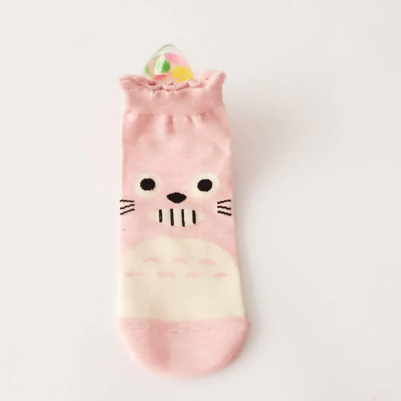 Носки с принтом аниме «Tonari no Totoro»; милые забавные женские хлопковые носки с героями мультфильмов; сезон весна-осень; мягкие удобные повседневные носки в Корейском стиле Харадзюку