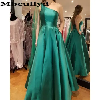 

Mbcullyd Dark Green Prom Dresses Long 2020 Sexy One Shoulder Evening Party Gowns For Women Formal vestidos de fiesta de noche