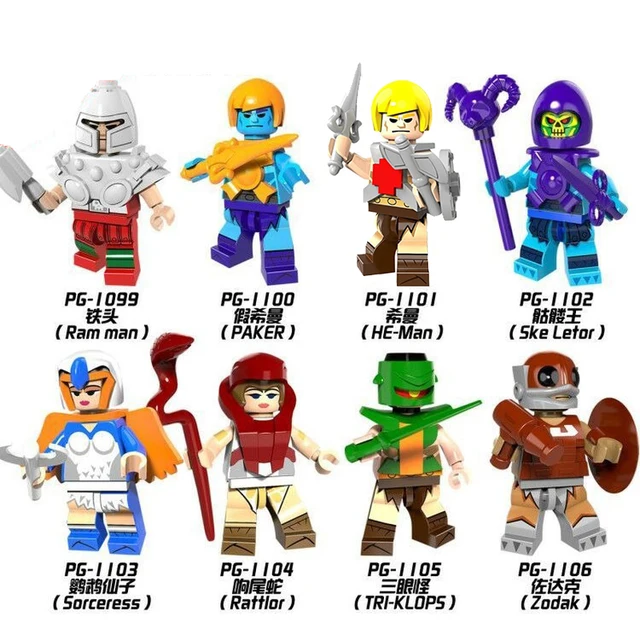 Med det samme Frø Parat 8Pcs/set He-Man and the Masters of the Universe Series Faker Rattlesnake  Sangan Compatible LEGO Figures Toys For Children Gifts - AliExpress