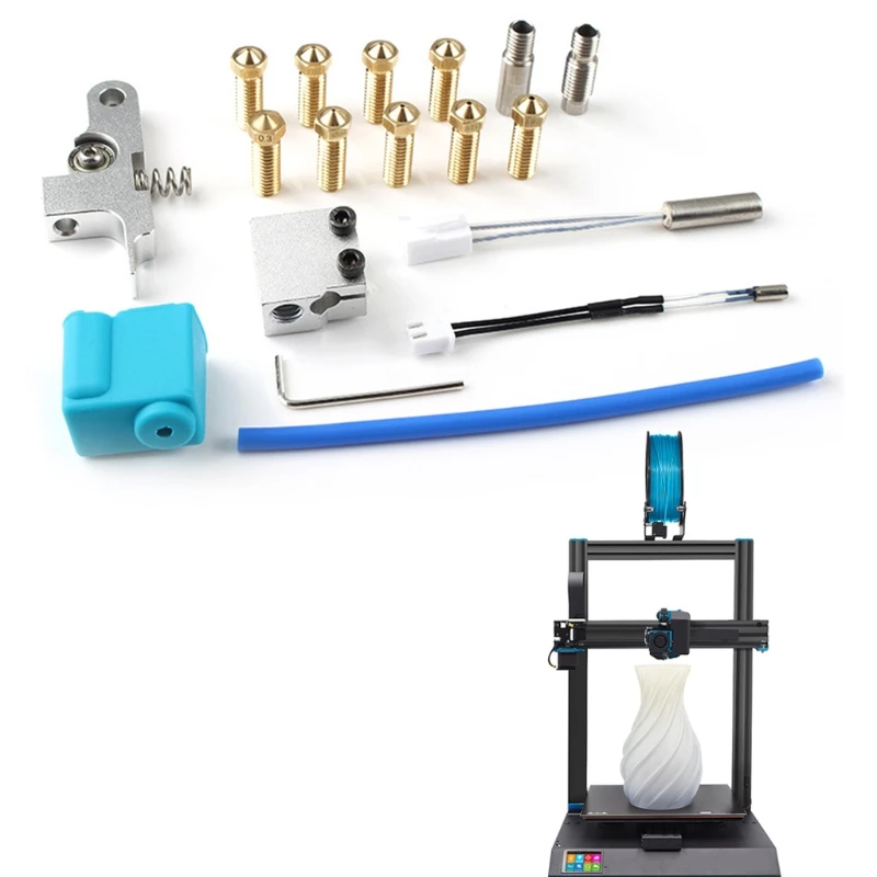 

Printer Nozzle Silicone Sleeve Throat Thermistor Heating Tube Heating Block Kit for Sidewinder X1 3D Printer Accessories Parts
