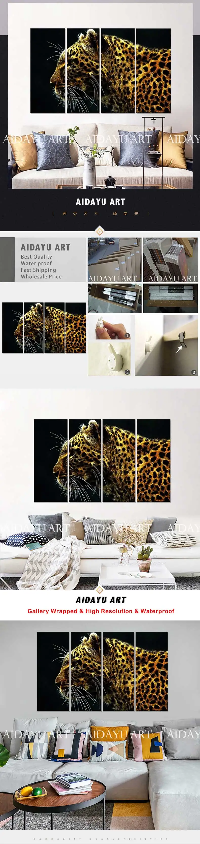 Обрамленная картина написанная в стиле модерн, печать на холсте Wall art Для Офис украшен растягивается готовы повесить