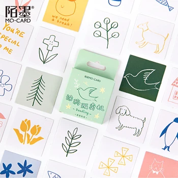 

Mo.card vending machine mini paper diary sticker Scrapbooking Decoration label 45 pcs/pack Wholesale