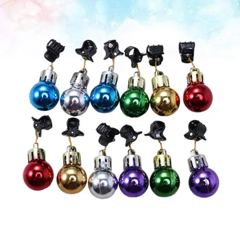 

24PCS Clip Beard Shine Christmas Ball Christmas Decorations Beard Ornaments Christmas Beard Santa Claus Beard Clips Random Style