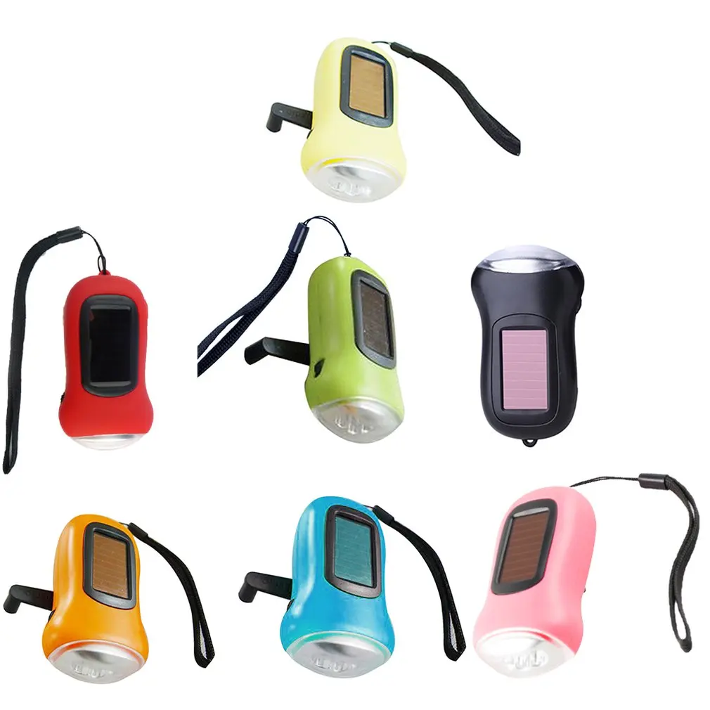 Мини 3 светодиодный на солнечной энергии ручной Кривошип флэш светильник