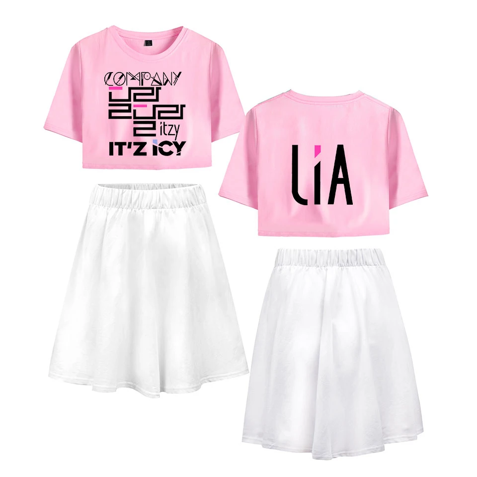 Sexy Short Two Piece Set Crop Tops and Biker Short skirt Shorts  white  letter  ITZICY  Matching Sets Summer Clothes for Women