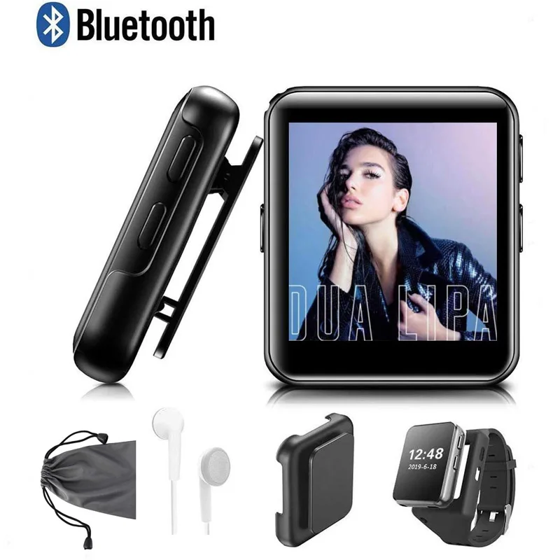 Мини Клип MP4 плеер Bluetooth с 1 5 дюймовым сенсорным экраном портативный музыкальный