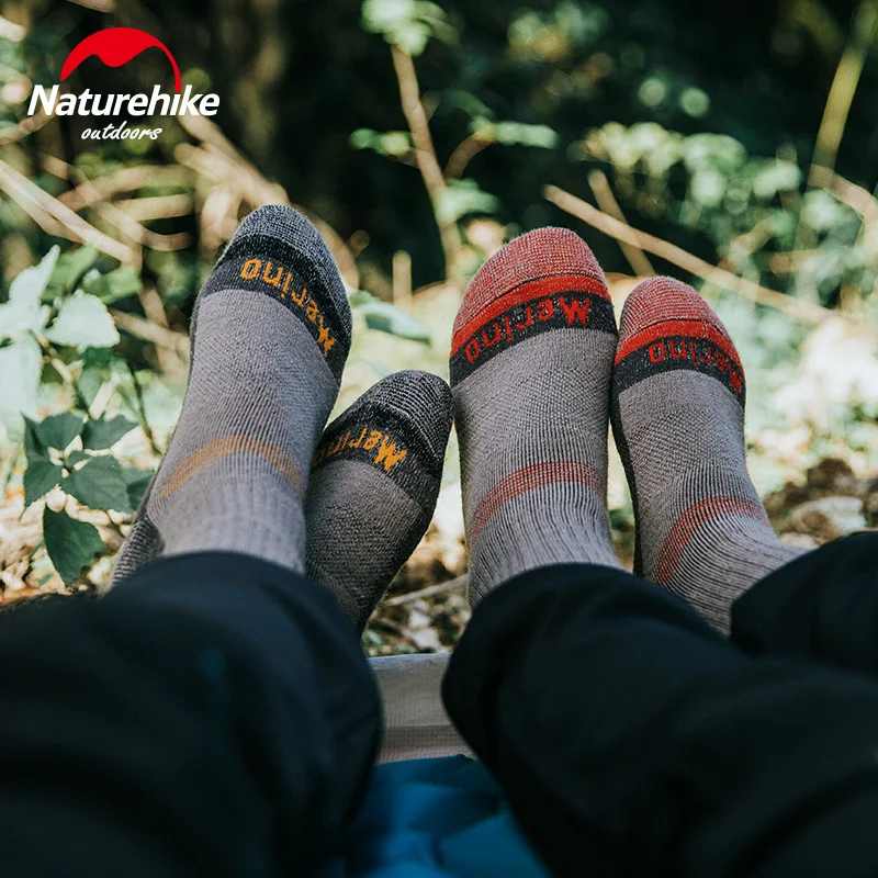 Naturehike мужские и женские носки из мериносовой шерсти уличные зимние лыжные теплые