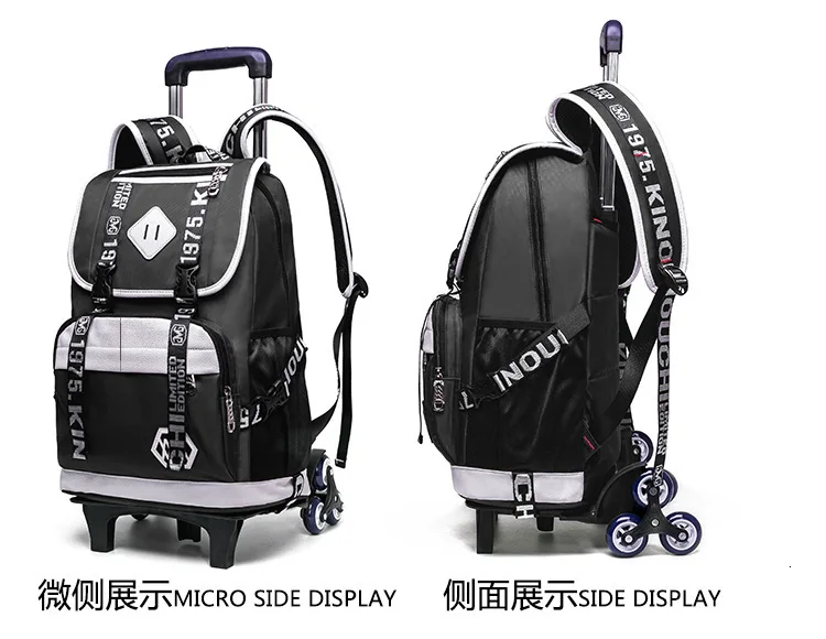 Boys Wheels Children Trolley Backpacks 2/6 Schoolbag Kids School Bags Luggage Bag grils Wheels Backpack travel Rolling Backpack