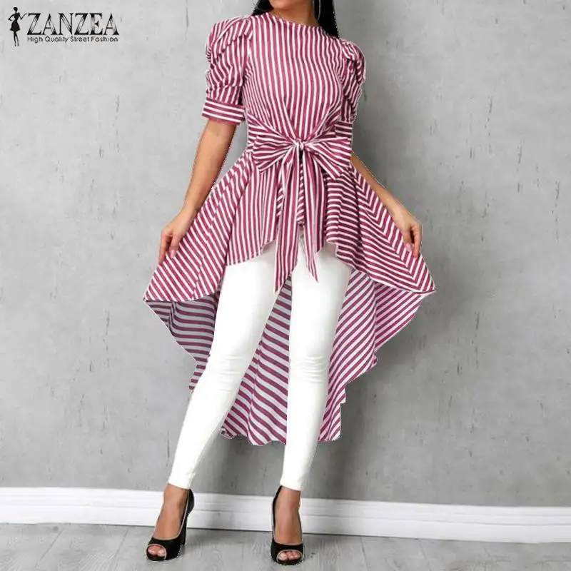 ZANZEA Summer Puff Sleeve Blouse Women 
