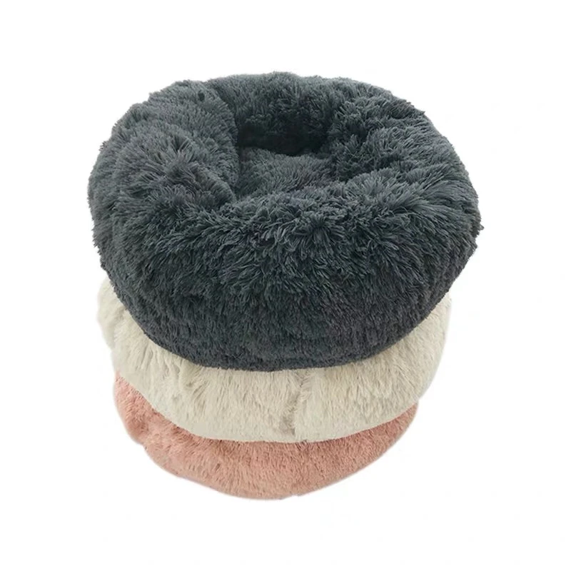 

Warm Fleece Dog Bed Round Pet Lounger Cushion For Small Medium Large Dogs Cat Winter Dog Kennel Puppy Mat Pet Bed