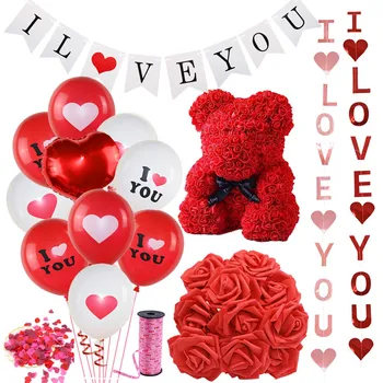 

Wedding Party Deocr Heart Latex Balloon DIY Polystyrene Styrofoam Foam Bear For Romantic Valentine's Day Birthday Party Supplies