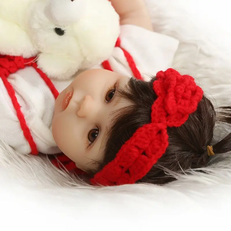 

19 Inch Reborn Doll Realistic Silicone Vinyl Newborn Baby Toy Girl Princess Clothes Lifelike Handmade Birthday Gifts Y4QA