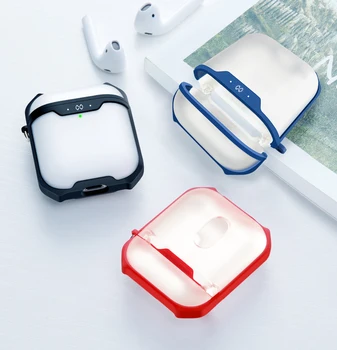 

for Airpods Case Shockproof Cover Bluetooth Wireless Earphone Case Matte Surface Texture Protective Headphone Case for Airpods