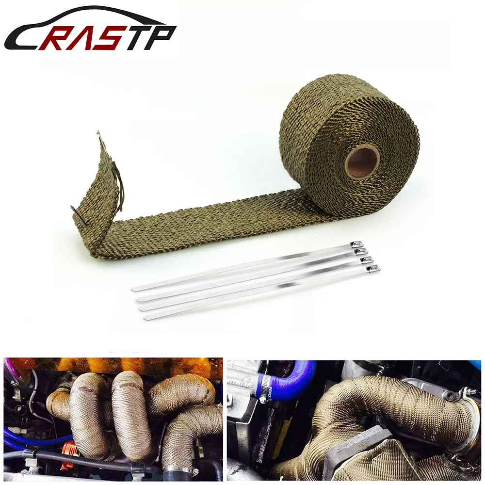 

5M/10M Motorcycle Exhaust Thermal Exhaust Tape Header Heat Wrap Resistant Downpipe For Motorcycle Car Accessories RS- CR1007