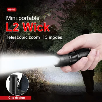

Mini Flashlight Led Torch CREE XM-L2 T6 rechargeable Portable flashlight Tactical lantern 5 mode led waterproof By 18650 battery