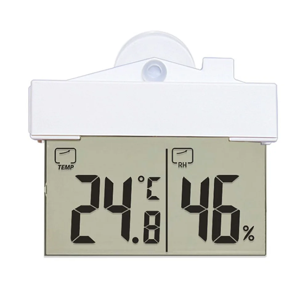 

digital Transparent window display Hygrometer humidity Indoor Outdoor thermometer meter gauge