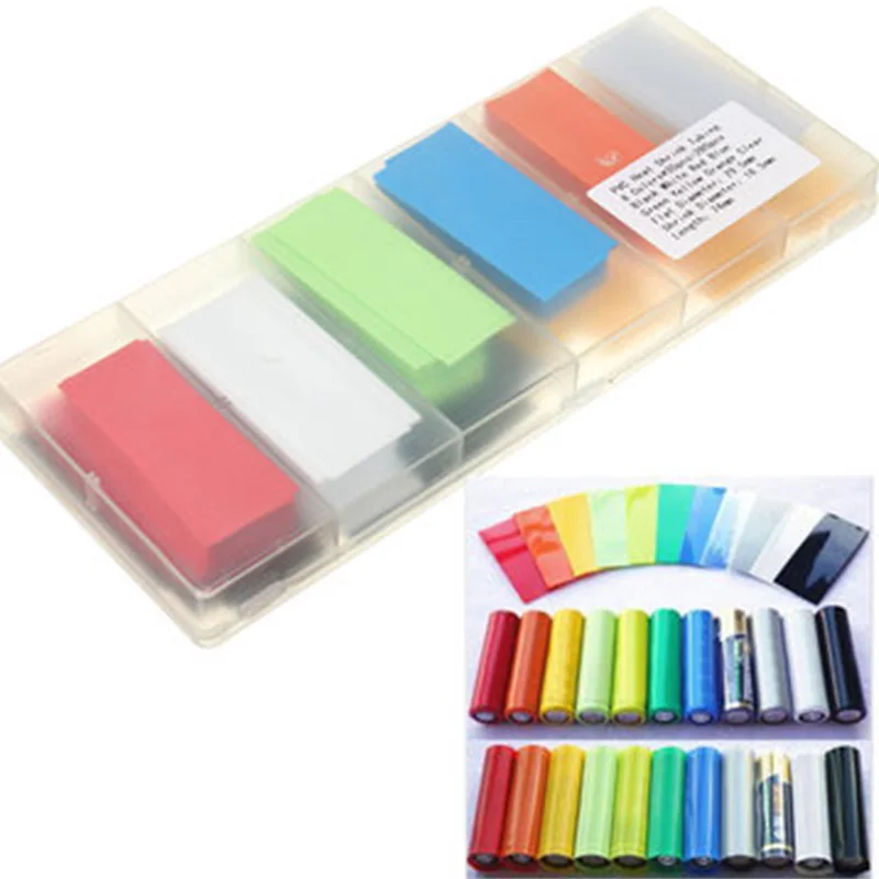 Heat Shrink Tubing Car Heat Shrinkable Tube 8 Colors 18650 280Pcs PVC Truck