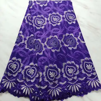 

High Quality 100% Cotton Swiss Voile Lace Fabric embroidered Swiss Voile Lace In Switzerland 2019 African Dry Lace Fabric XFS03