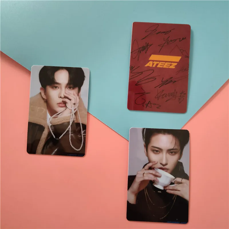 KPOP ATEEZ 10 шт./компл. фото карта толстая LOMO автобуса наклейки новый альбом ACTON для