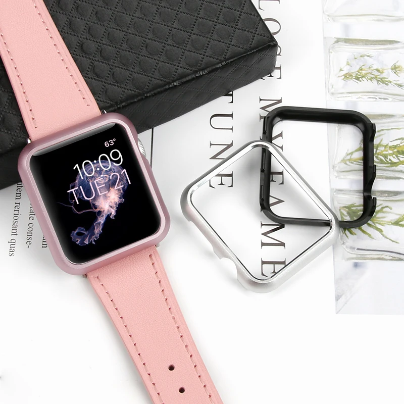 Чехол для Apple watch чехол 44 мм 40 iWatch 42 38 алюминиевый бампер защитная крышка series 5 4 3 6 SE