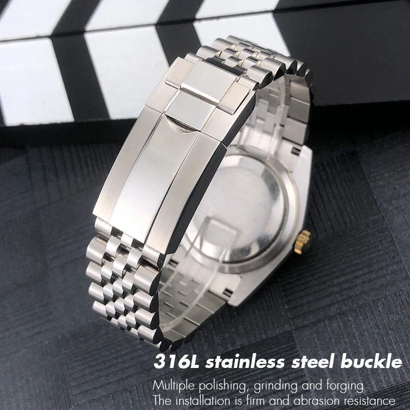 Cinturino in acciaio inossidabile 316L da 20mm adatto per Rolex 36mm  ostrica perpetuo Datejust cinturino in metallo dorato argento  lucido|Watchbands| - AliExpress