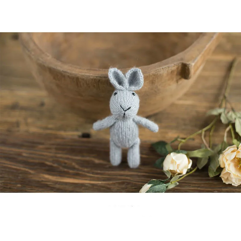 Baby Newborn Photography Props Doll Studio Photo Props Baby Photo Knitted Rabbit Doll Toy