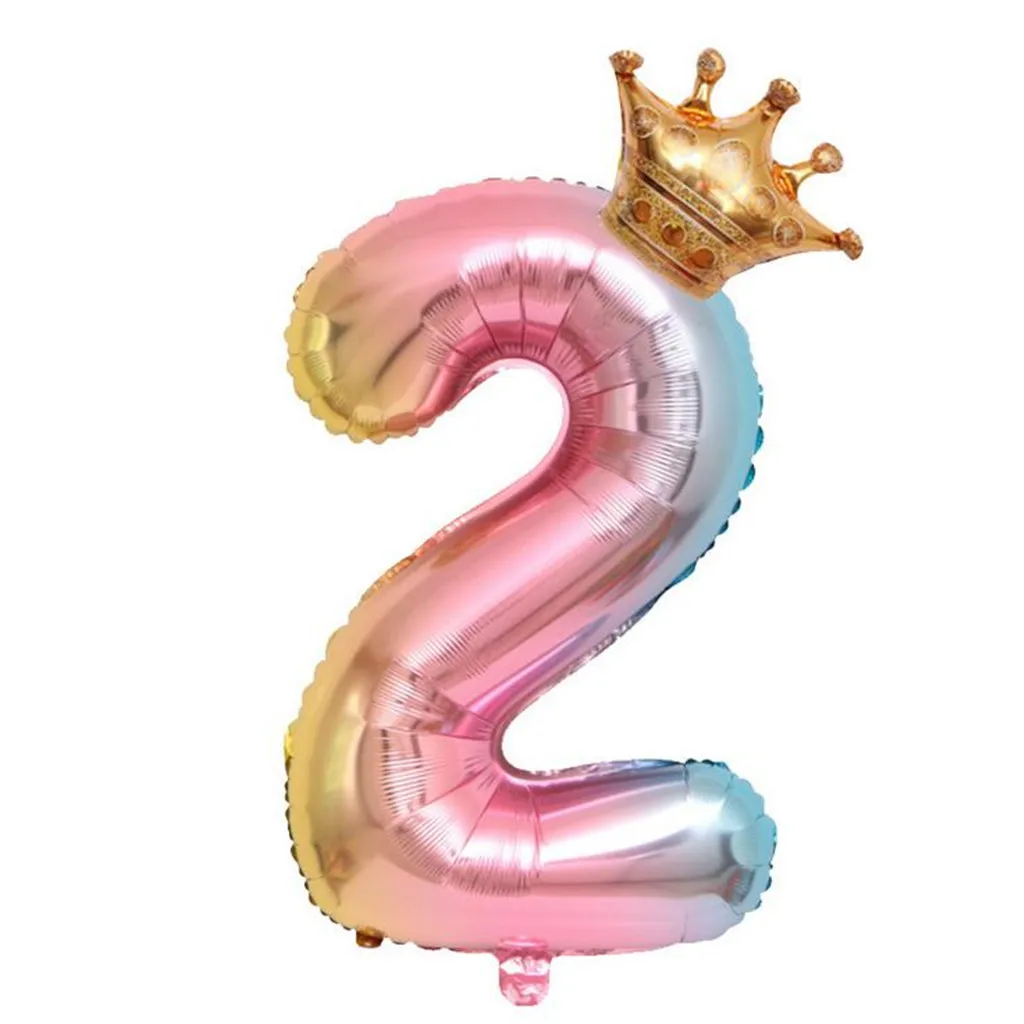 Шары с цифрами, короны, цифры, фольгированные шары-цифры, шары с днем рождения, украшения для вечеринки, 32 дюйма, украшения для дня рождения# L5