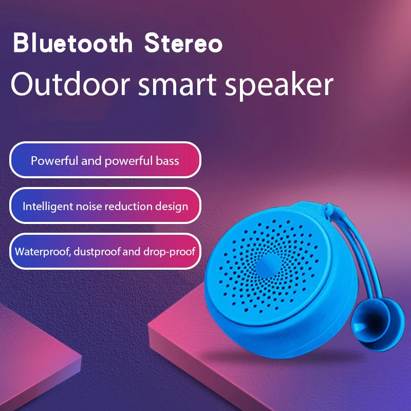 Mini Universal Bluetooth Speaker Portable Waterproof Wireless Hands-Free Speaker Shower Bathroom Swimming Pool Car Beach Outdoor record player with speakers