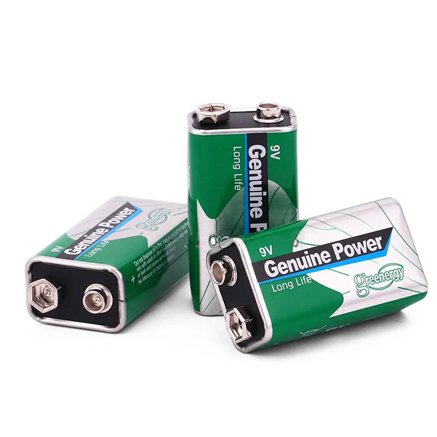 Alkaline Battery Disposable Battery 9v 6F22 Battery Super Heavy Duty Zn/MnO2 Dry Batteries For Infrared Electronic Thermometer Wireless Microphones Toy KTV Dry Cell