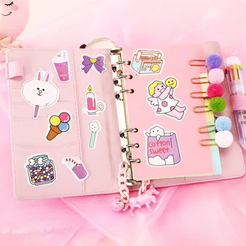 

Kawaii A6 Diy Diary Notebook and Bullet Journal Cute Agenda Binder Planner Organizer Ring Weekly Spiral Note Book Handbook