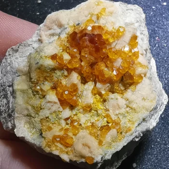 

31.5g.Rare natural garnet crystal hexagonal point feldspar mica brass multi mineral crystal symbiotic halo energy healing