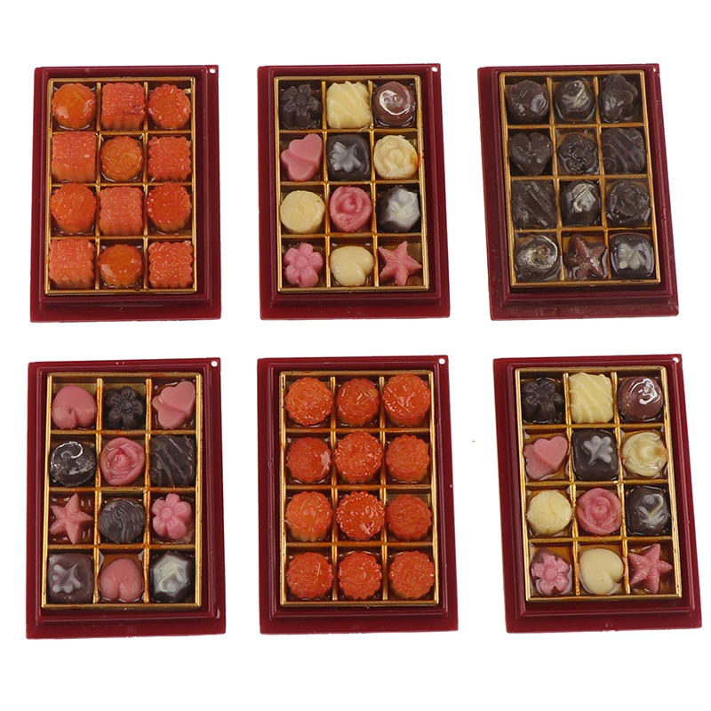 1Set 1/6 Dollhouse Miniature Mini Moon Cake Chocolate Model Play Kitchen Food Toy for Doll House Accessories | Игрушки и хобби