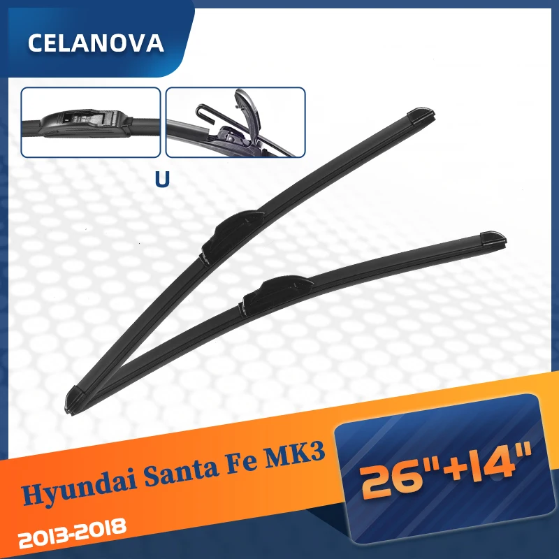 CELANOVA Windshield Wiper Blade For Hyundai Santa Fe MK3 2013 2018 26
