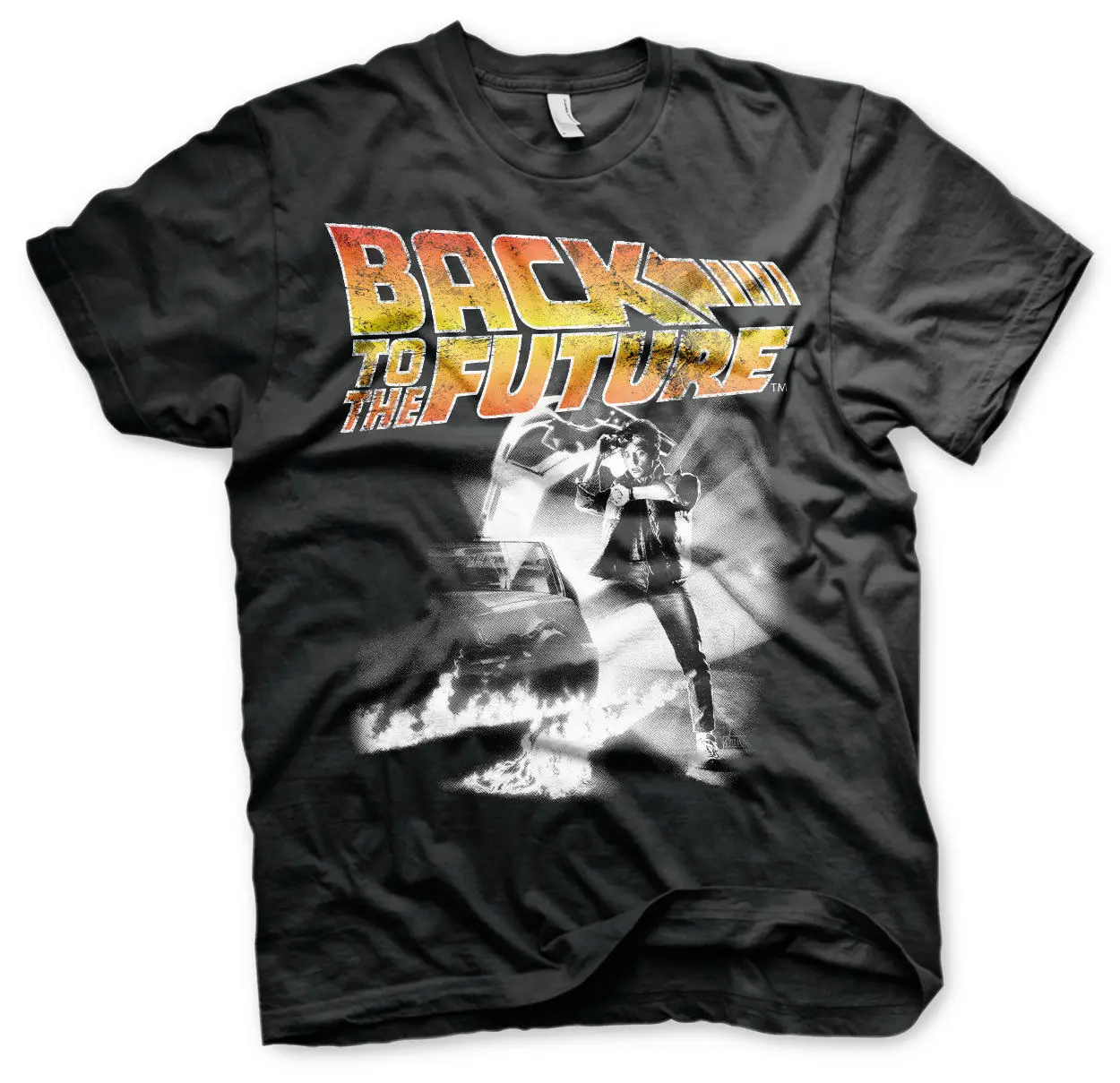 Печатные официальный Back To The Future постер фильма футболка delorean Новые футболки