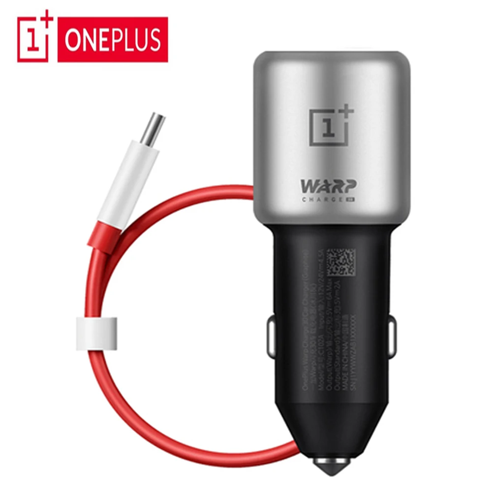 

Original OnePlus Warp Charge 30 Car Charger Input 12V 24V 4.5A Output 5V 6A Max For OnePlus 3 / 3T / 5 / 5T / 6 / 6T / 7 / 7Pro