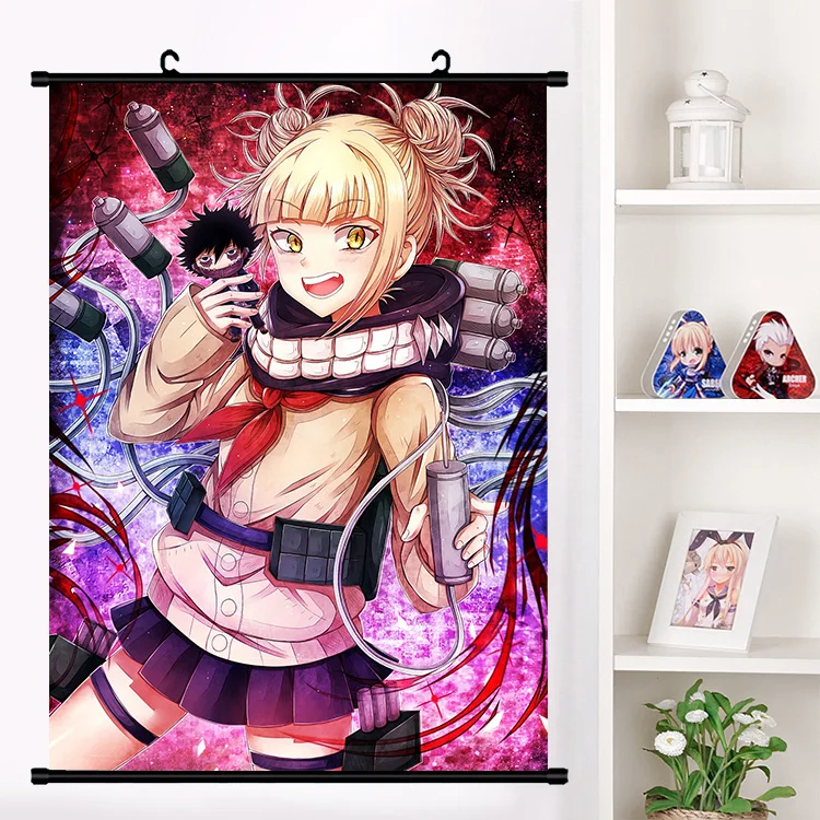 Японское Аниме Boku no My Hero Academy Himiko Toga Настенная роспись настенный плакат Otaku коллекция домашнего декора искусство
