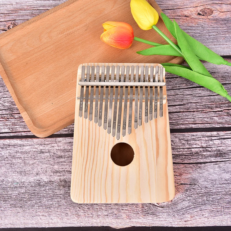 Wood Musical Instruments 17 Key Kalimba African Solid Pine Mahogany Thumb Finger Piano Sanza Mbira Calimba Play with Guitar | Спорт и