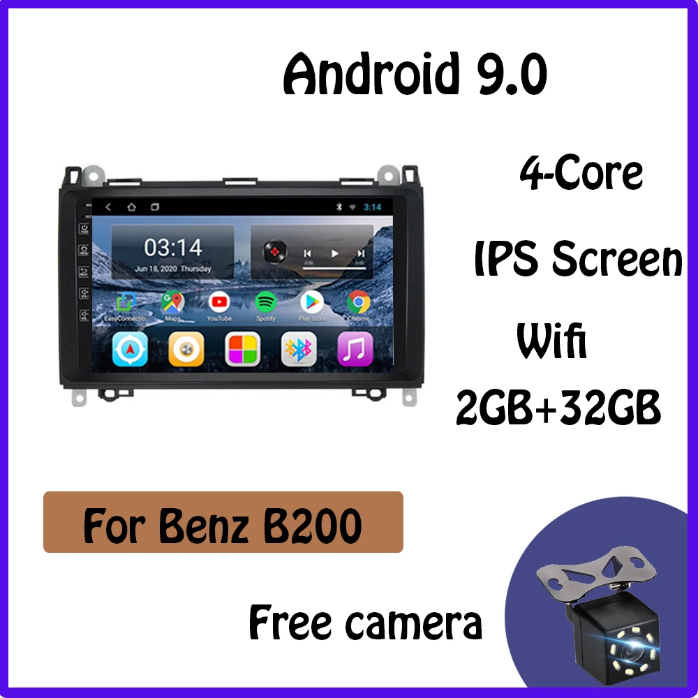 Android 9 0 DVD &quot2 Din IPS автомобильное радио для Mercedes Benz B200 B класс Мультимедиа Видео