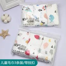 

Three sets of baby towels six layers of combed cotton gauze 6 layers of washed gauze towels baby towels 30*50CM