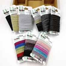 Faixa de borracha com glitter de alta elasticidade, 4 mm de largura, faixa de cabelo multicolorida para meninas, acessórios para cabelo diário